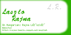 laszlo rajna business card